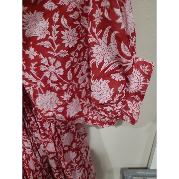 Daughters of India Kyra Women SZ M dress Saffron floral relaxed flowy mini dress - Picture 8 of 12